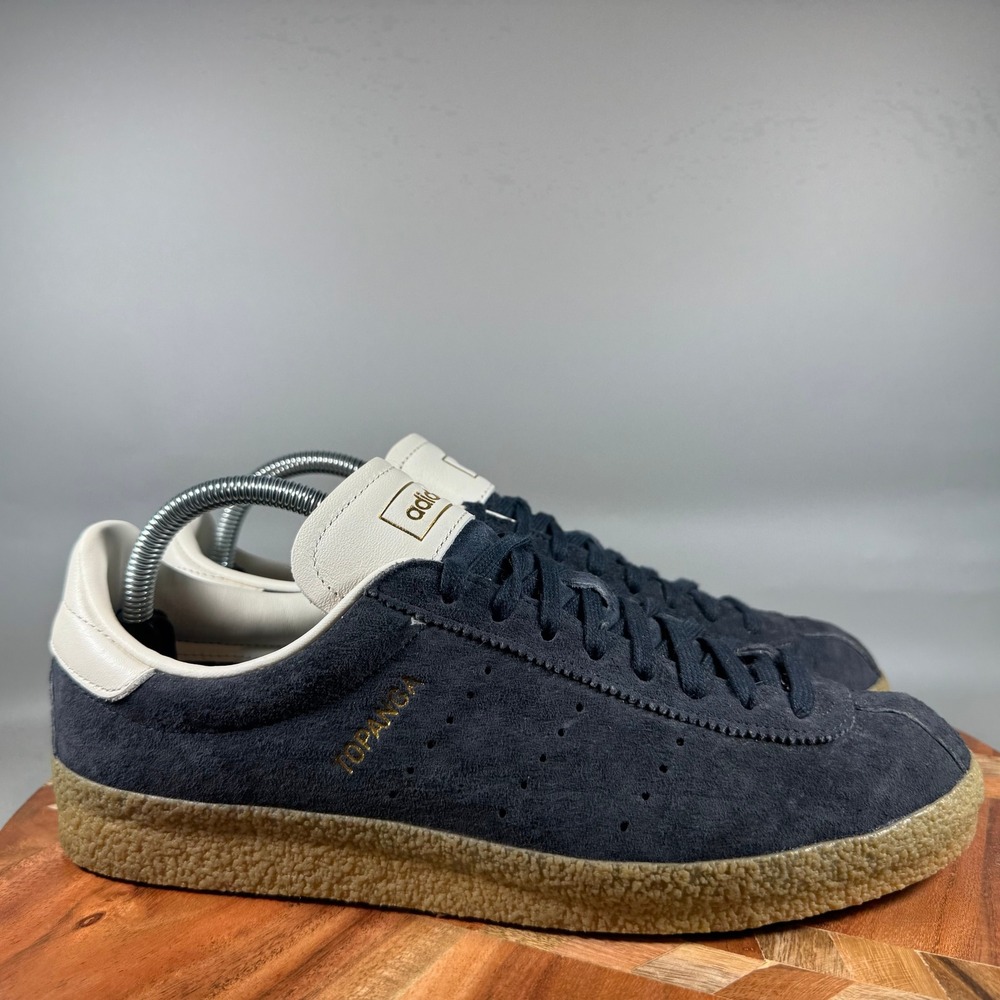 Adidas Topanga Navy Blue Suede Gum Sole Mens Sneakers S80072 Size 8.5 US